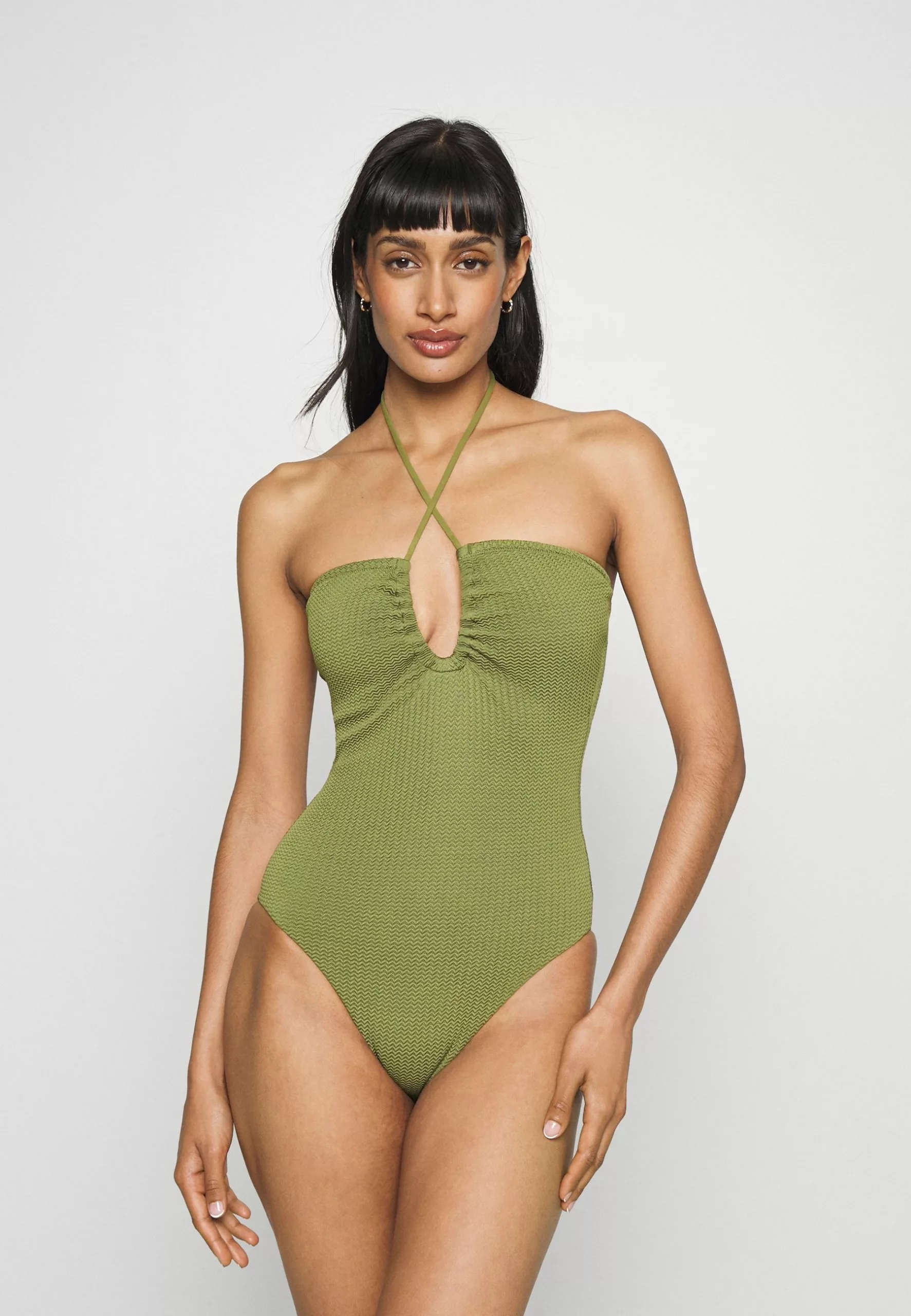 Seafolly Sea Dive Bandeau Maillot - Swimsuit - Khaki 5 Seafolly Sea Dive Bandeau Maillot - Swimsuit - Khaki - Image 3