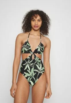 Seafolly Palm Paradise Drawstring One Piece - Swimsuit - Black