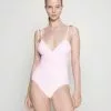 Seafolly Sorrento Stripe Wrap Front Maillot - Swimsuit - Parfait Pink