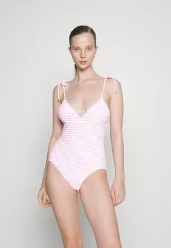 Seafolly Sorrento Stripe Wrap Front Maillot - Swimsuit - Parfait Pink