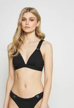 Seafolly Active Fixed Buttons - Bikini Top - Black