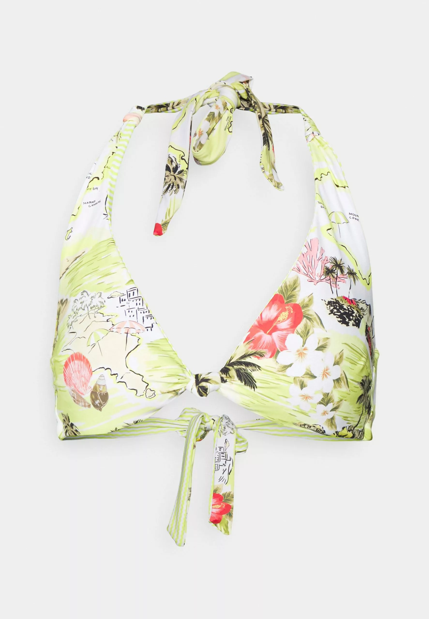 Seafolly Coast To Coast Knot Front Halter Bra - Bikini Top - Wild Lime 7 Seafolly Coast To Coast Knot Front Halter Bra - Bikini Top - Wild Lime - Image 5