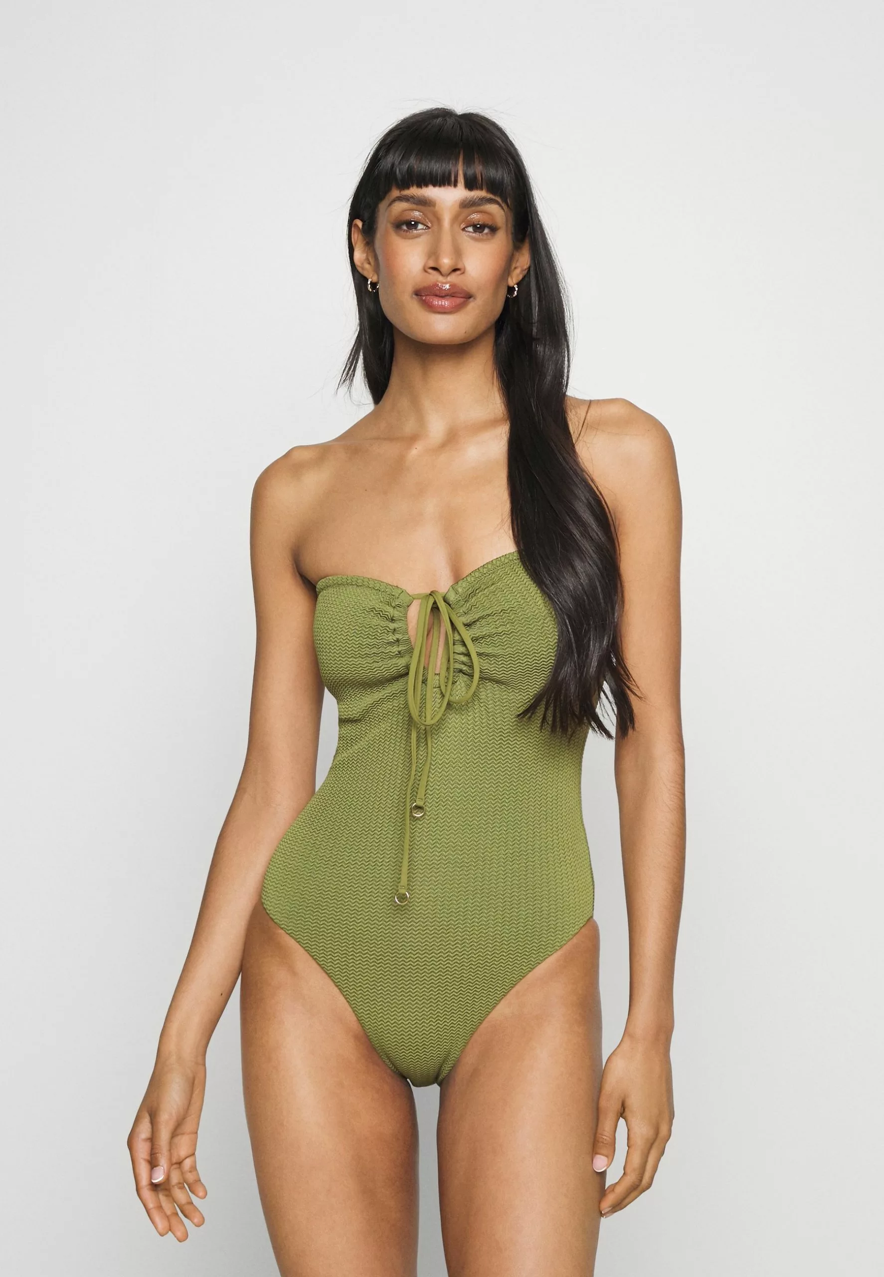 Seafolly Sea Dive Bandeau Maillot - Swimsuit - Khaki 4 Seafolly Sea Dive Bandeau Maillot - Swimsuit - Khaki - Image 2