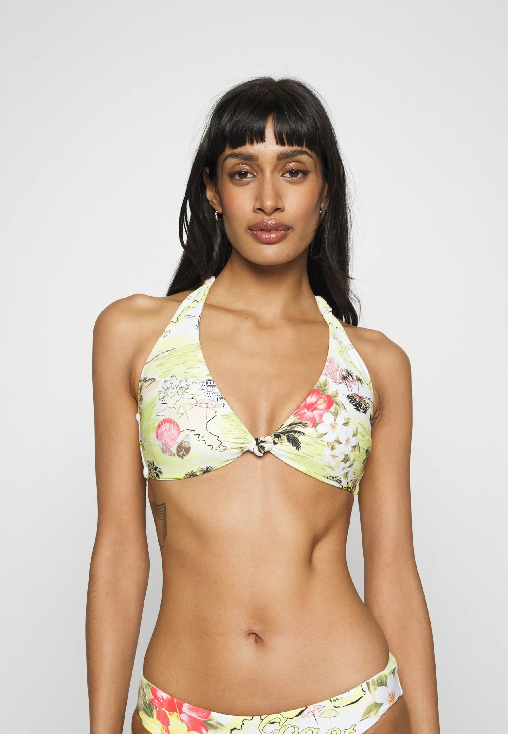Seafolly Coast To Coast Knot Front Halter Bra - Bikini Top - Wild Lime 3 Seafolly Coast To Coast Knot Front Halter Bra - Bikini Top - Wild Lime