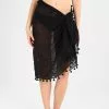 Seafolly Beach Basics Sarong - Beach Accessory - Black -Seafolly Shop 6cdbcfd333e54bac82744150c33addf7