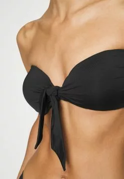 Seafolly Collective Twist Tie Front Bandeau - Bikini Top - Black -Seafolly Shop 7b37064187fd46768bf661df40c3a6d4
