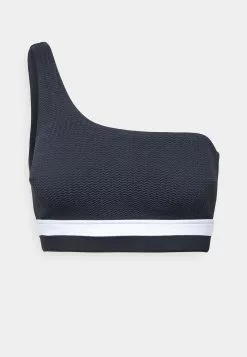 Seafolly Slice Of Splice Spliced One Shoulder - Bikini Top - White/Black -Seafolly Shop 7bd1fe0decc54a588bfa9e0b92d4383d