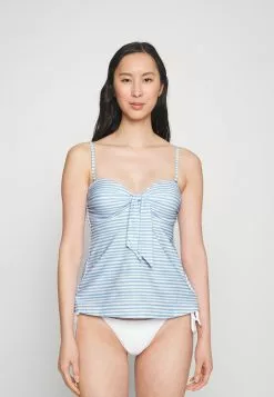Seafolly Summer Crush Twist Front Bandeau Singlet - Bikini Top - Powder Blue