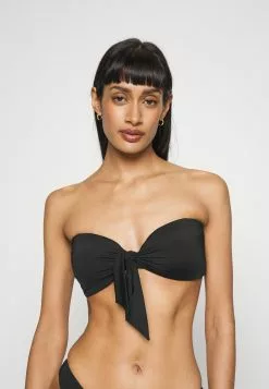Seafolly Collective Twist Tie Front Bandeau - Bikini Top - Black