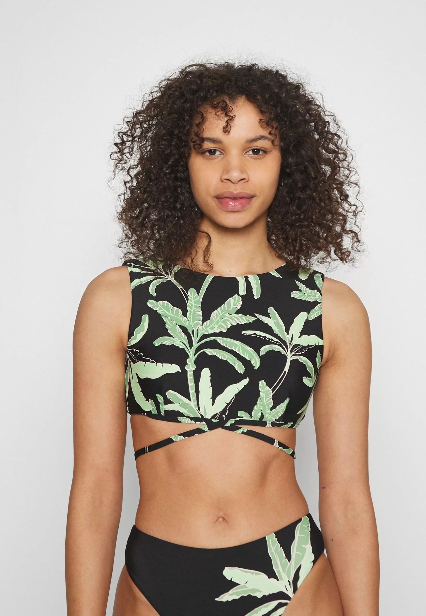Seafolly Palm Paradise Crop - Bikini Top - Black 3 Seafolly Palm Paradise Crop - Bikini Top - Black
