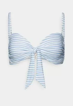 Seafolly Summer Crush Twist Tie Front Bandeau - Bikini Top - Powder Blue -Seafolly Shop be6319b72ee540f0b5f60a132b9fe741