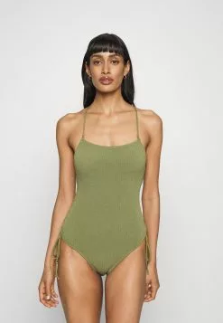 Seafolly Sea Dive Scoop Neck Drawstring Side - Swimsuit - Khaki