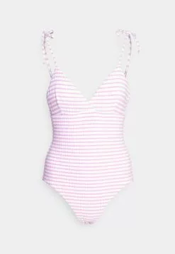 Seafolly Sorrento Stripe Wrap Front Maillot - Swimsuit - Parfait Pink -Seafolly Shop cb1d4e7110694227b63998e9b49c0364