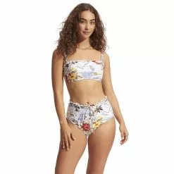Seafolly W COAST TO COAST HIGH WAISTED PANT, Powder Blue -Seafolly Shop seafolly w coast to coast high waisted pant 22b sey 40705 913 powder blue 1