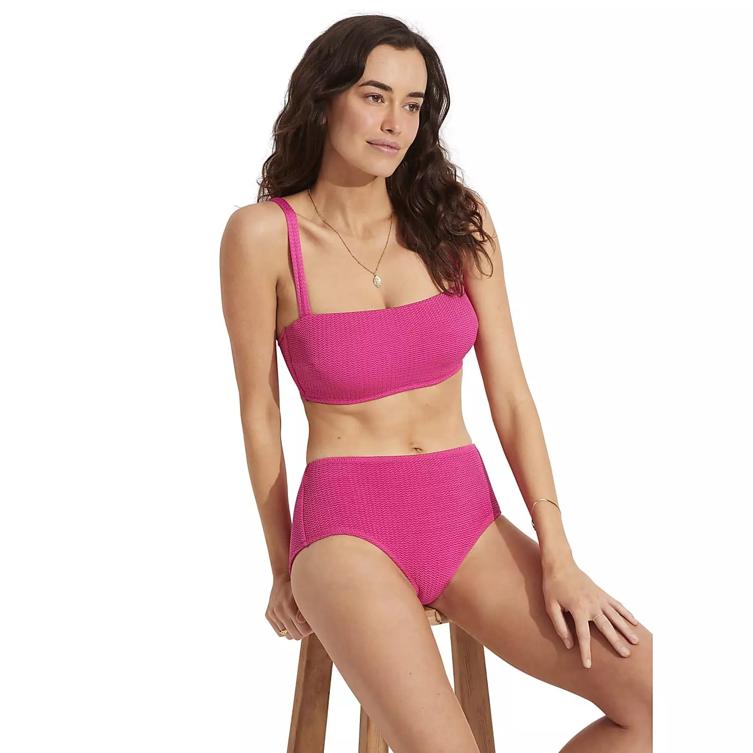 Seafolly W SEA DIVE WIDE SIDE RETRO, Fuchsia Rose 5 Seafolly W SEA DIVE WIDE SIDE RETRO, Fuchsia Rose - Image 3