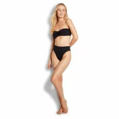 Seafolly - Women's Active Rectangle Trim Bandeau - Bikini Top -Seafolly Shop seafolly womens active rectangle trim bandeau bikini top detail 4