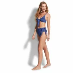 Seafolly Shop -Seafolly Shop seafolly womens cleo twist tie front bralette bikini top detail 2