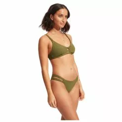 Seafolly - Women's Collective Gathered Tab Bralette - Bikini Top -Seafolly Shop seafolly womens collective gathered tab bralette bikini top detail 6