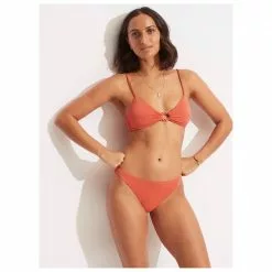 Seafolly - Women's Poolside High Cut Rio - Bikini Bottom -Seafolly Shop seafolly womens poolside high cut rio bikini bottom detail 6