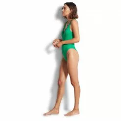 Seafolly Women's Sea Dive Deep V Neck One Piece - Swimsuit -Seafolly Shop seafolly womens sea dive deep v neck one piece swimsuit detail 4
