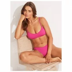 Seafolly - Women's Sea Dive High Cut Pant - Bikini Bottom -Seafolly Shop seafolly womens sea dive high cut pant bikini bottom detail 6