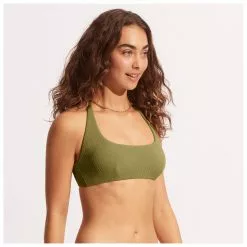 Seafolly - Women's Sea Dive Scoop Neck Halter - Bikini Top -Seafolly Shop seafolly womens sea dive scoop neck halter bikini top detail 2