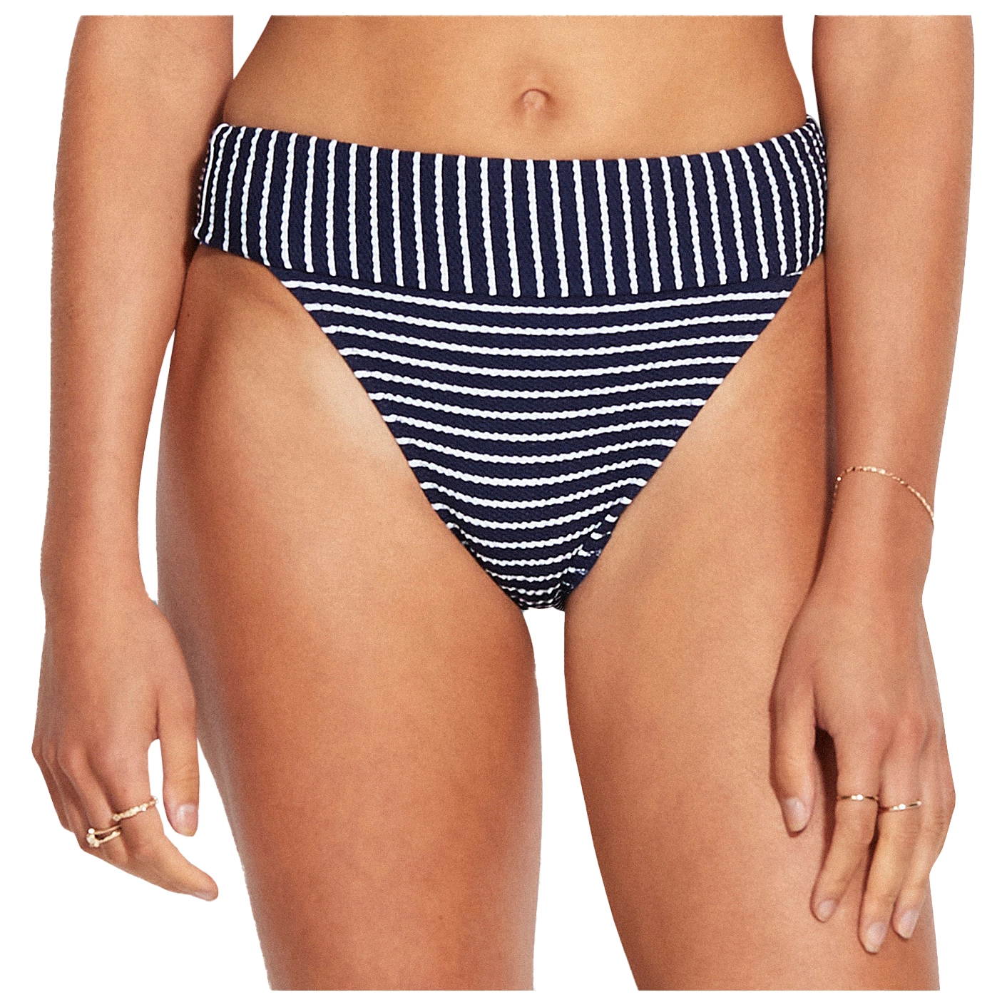Seafolly - Women's Seaside Stripe Banded Hi Rise Pant - Bikini Bottom 3 Seafolly - Women's Seaside Stripe Banded Hi Rise Pant - Bikini Bottom