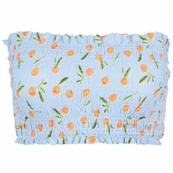 Seafolly - Women's Summercrush Shirred Long Line Bandeau - Bikini Top -Seafolly Shop seafolly womens summercrush shirred long line bandeau bikini top 1