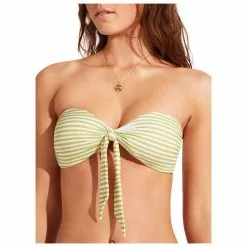 Seafolly - Women's Summercrush Twist Tie Front Bandeau - Bikini Top