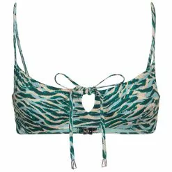 Seafolly - Women's Wild At Heart Drawstring Neck Bralette - Bikini Top
